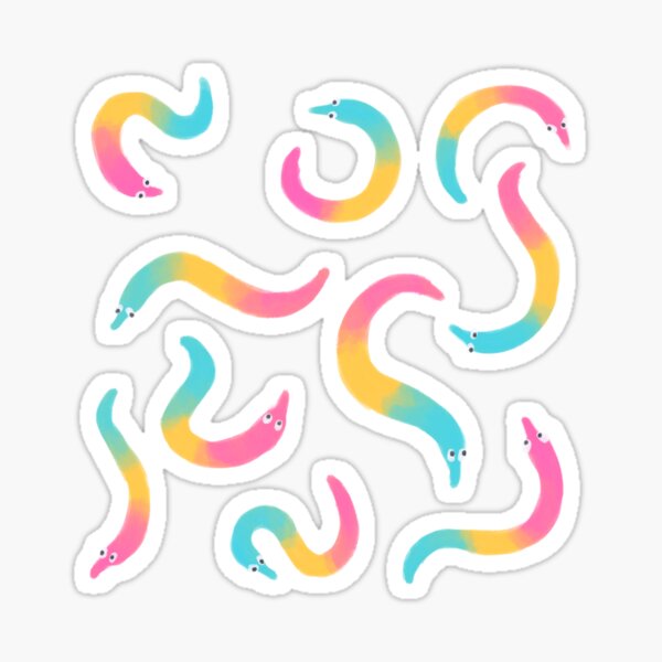 Vista previa del artículo con la obra «Sartén de gusanos del orgullo», diseñado y vendido por CherryJackalope.