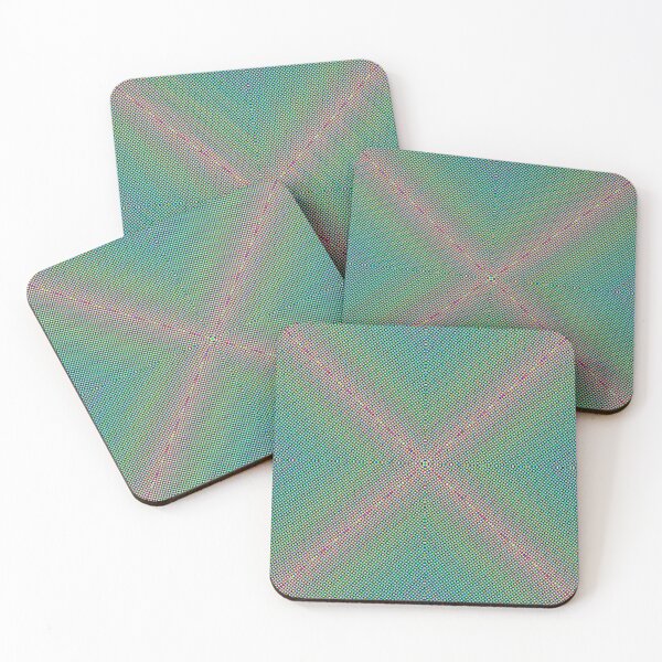 Item preview, Pink and Green Halftone Abstract X Retro 50s 60s Pattern Illusion Color Gradient designed and sold by kattakitty.