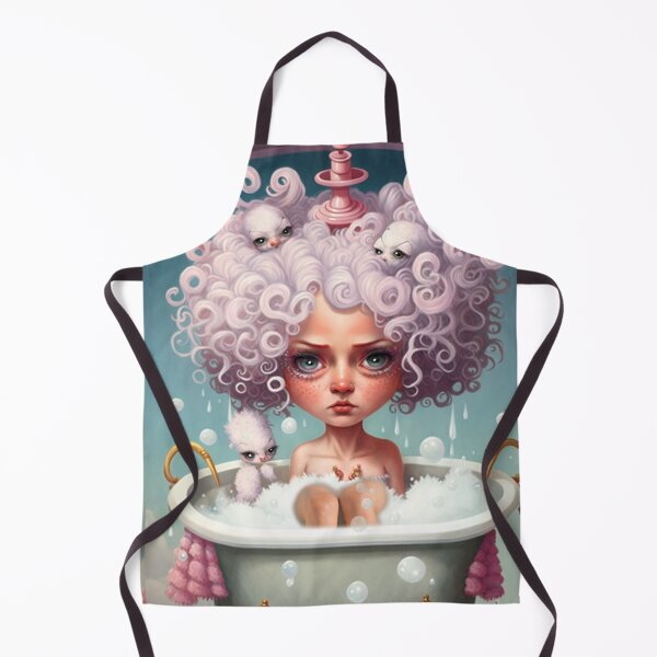 Item preview, Big Eye Bubble Bath Portrait Low Brow Art designed and sold by Art.Fusion.Studio.