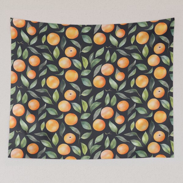 Item preview, Vintage Illustration of Tangerines - Watercolor Print designed and sold by PixelPantry.