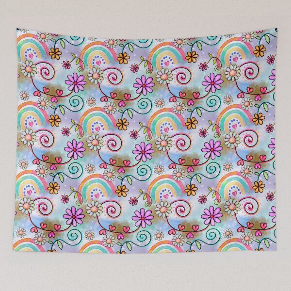 Item preview, Whimsical Flowers and Colorful Doodles designed and sold by frankie5368.