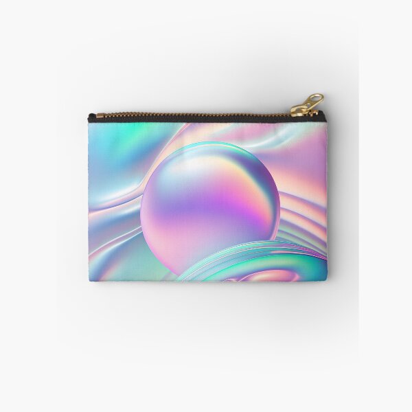 Artikelvorschau, Holographic wallpaper background with floating bubbles in the liquid. Hologram texture entworfen und verkauft von anytka.