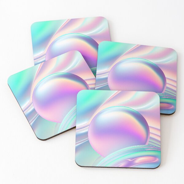 Item preview, Holographic wallpaper background with floating bubbles in the liquid. Hologram texture designed and sold by anytka.