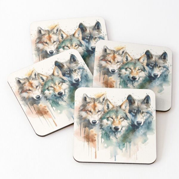 Item preview, Watercolor Wash Wolves designed and sold by Matt's Artificial Nature.