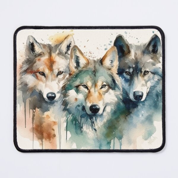 Item preview, Watercolor Wash Wolves designed and sold by Matt's Artificial Nature.
