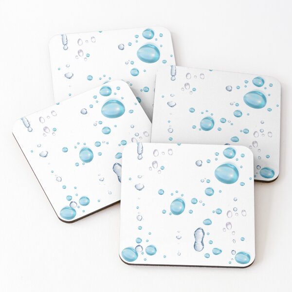 Item preview, Drops of water - silver and blue designed and sold by BababuuuPrint.