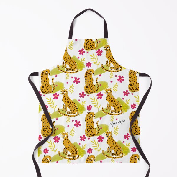 Artikelvorschau, Jaguar pattern multi yellow- white background entworfen und verkauft von Studio Lydia  Lovely.