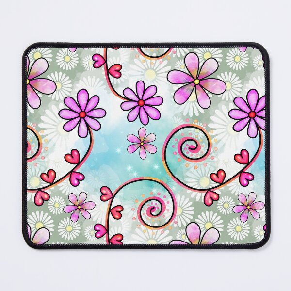 Item preview, Lavender Heart Doodle White Daisy Watermark designed and sold by frankie5368.