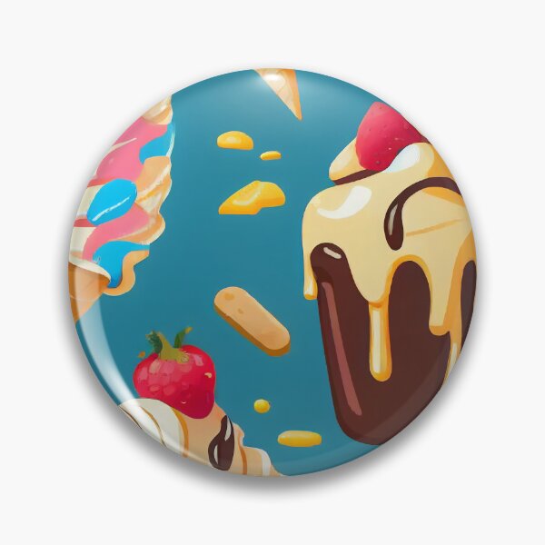 Item preview, Twisted ice cream cone. Stylized retro pattern. Sweet dessert background with drops designed and sold by anytka.