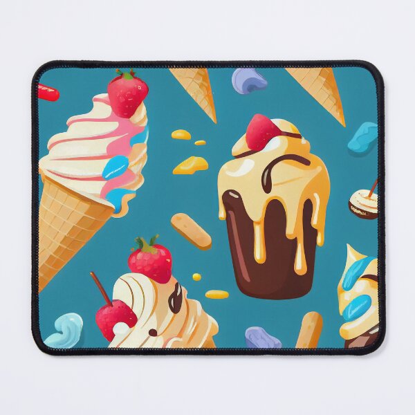 Item preview, Twisted ice cream cone. Stylized retro pattern. Sweet dessert background with drops designed and sold by anytka.