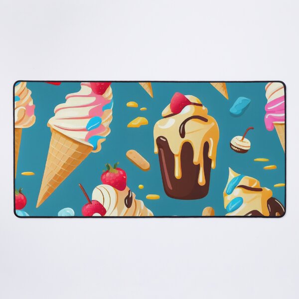 Item preview, Twisted ice cream cone. Stylized retro pattern. Sweet dessert background with drops designed and sold by anytka.