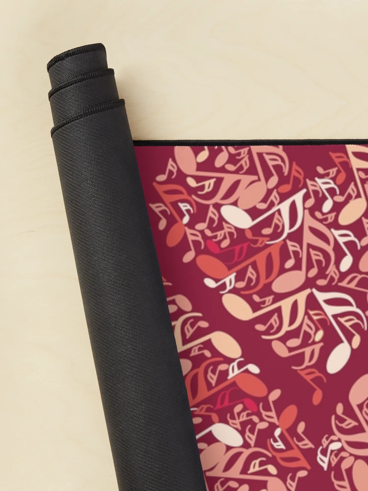 Thumbnail 2 of 5, Mouse Pad,  Music Notes Heart Reds Pattern designed and sold by BartholGraphics.