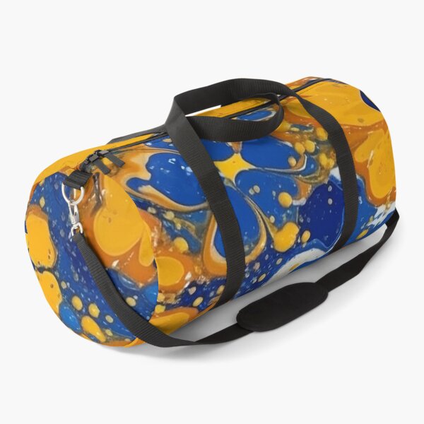 Item preview, Blue and Yellow Flowers Acrylic Pour designed and sold by IntrepidPanda.