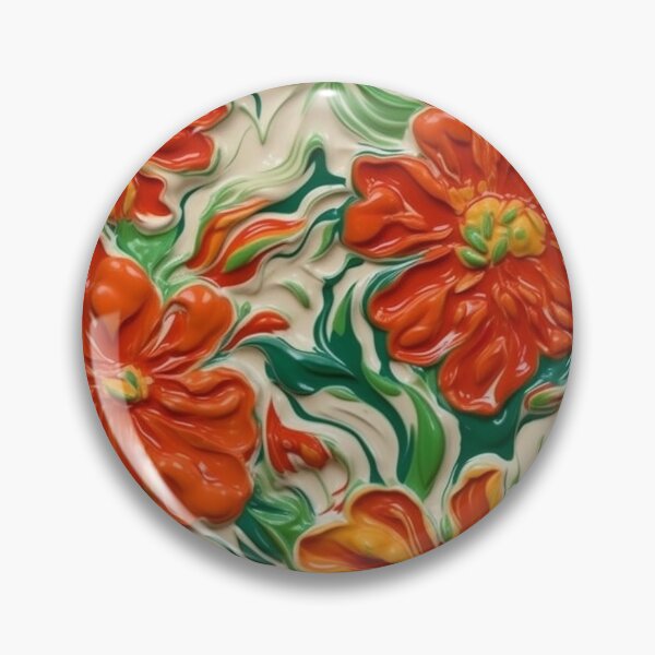 Artikelvorschau, Orange and Green Acrylic Flowers entworfen und verkauft von IntrepidPanda.