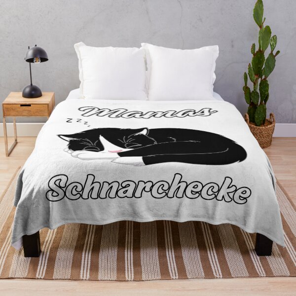 Item preview, Mama's Snoring Corner Black White Cat Pillow Mother's Day Pillow - Mother's Day designed and sold by Kentala.