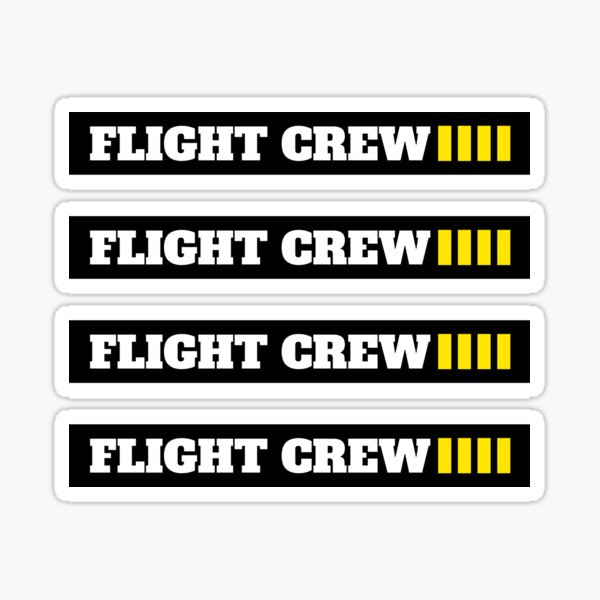 Item preview, Captain First Officer Senior First Officer Sticker Set golden stripes for Flight Crew Pilot Skygirl sticker pack designed and sold by AviationArtists.