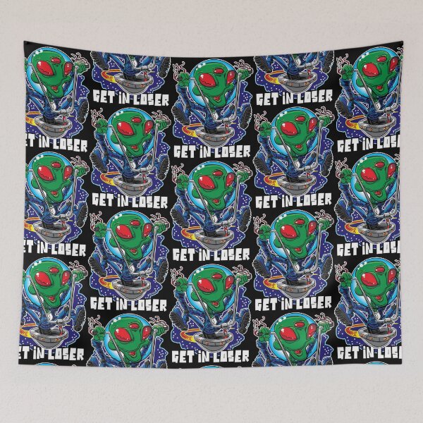 Item preview, Get In Loser, Alien UFO with Handlebars designed and sold by eShirtLabs.