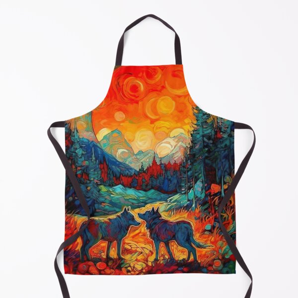 Item preview, Psychedelic Wolf Love at Sunrise designed and sold by Matt's Artificial Nature.
