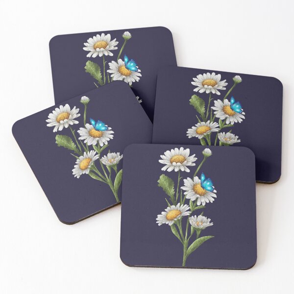 Item preview, Vibrant daisy with Blue butterfly  designed and sold by Strictly McCracken.