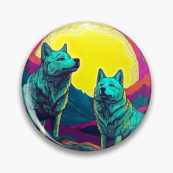 Item preview, Trippy Wolves at Sunrise designed and sold by Matt's Artificial Nature.