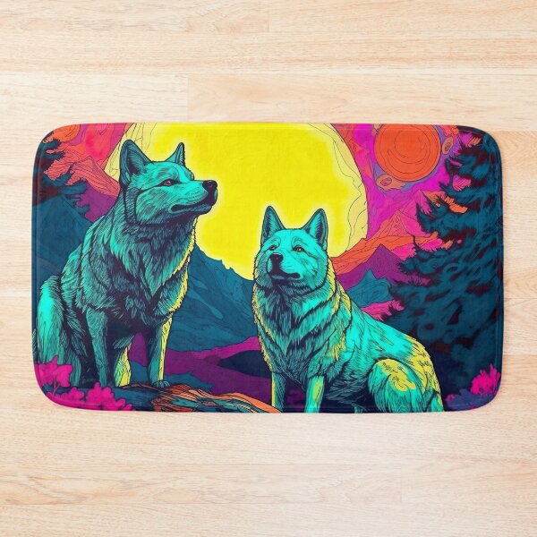 Item preview, Trippy Wolves at Sunrise designed and sold by Matt's Artificial Nature.