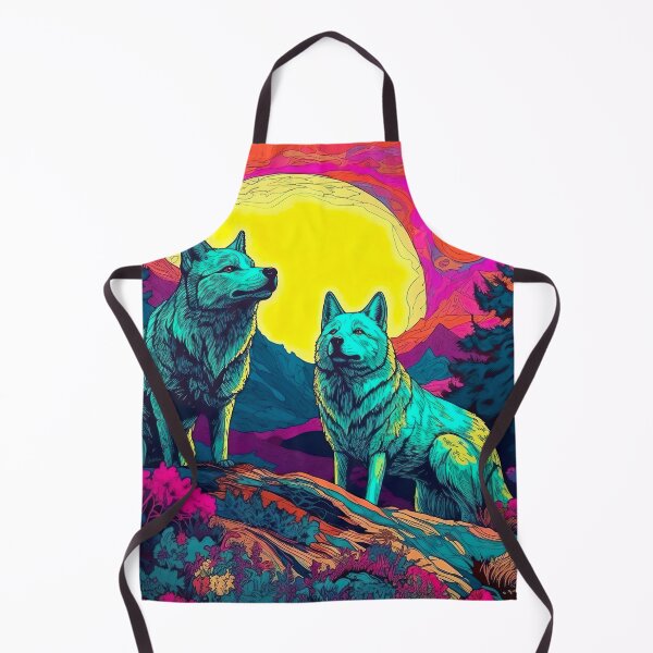 Item preview, Trippy Wolves at Sunrise designed and sold by Matt's Artificial Nature.