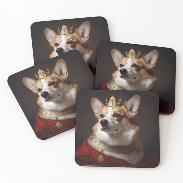 Item preview, Welsh Corgi King, Queen. Dog Wears Royal Crown. designed and sold by salarkoshop.