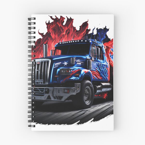 Item preview,  Chrome, Blue, and Red Racing Truck with Flames - An Impressive Sight designed and sold by StrictlyDesigns.