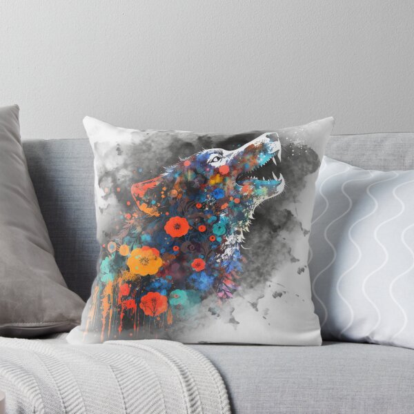 Item preview, Spring is Here - Colorful Wolf with Flowers designed and sold by MindAsylum.