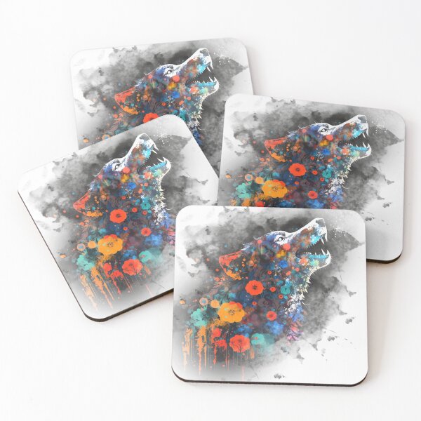 Item preview, Spring is Here - Colorful Wolf with Flowers designed and sold by MindAsylum.
