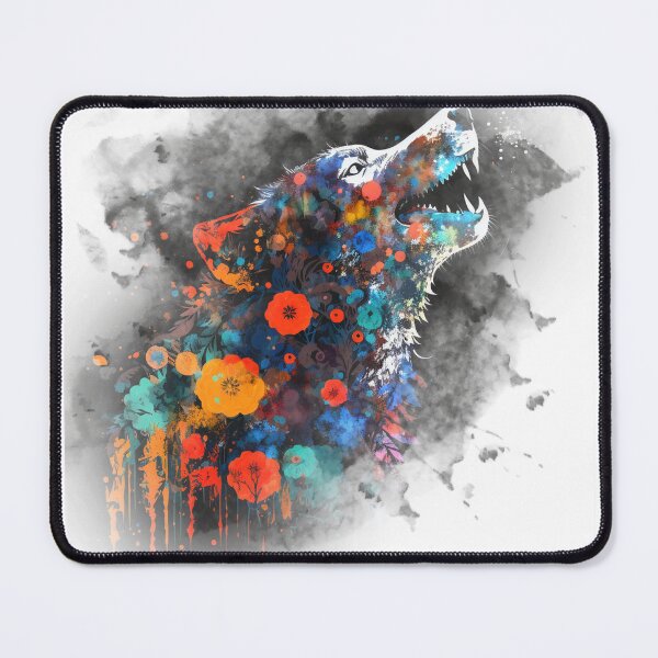 Item preview, Spring is Here - Colorful Wolf with Flowers designed and sold by MindAsylum.