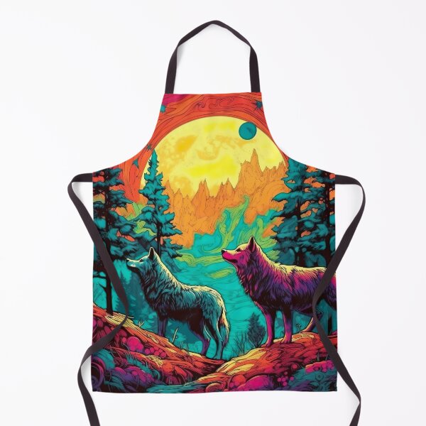 Item preview, Trippy Sunrise Wolves designed and sold by Matt's Artificial Nature.