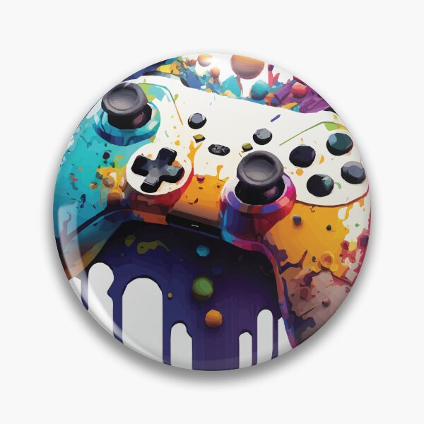 Item preview, A Gaming Controller with Paint and Bubbles - Life but Vibrant designed and sold by GVRDesign.