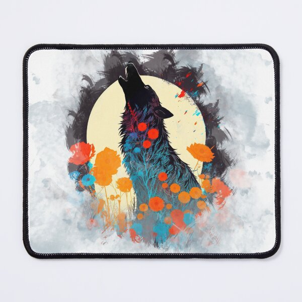 Item preview, Spring is Here - Colorful Wolf with Flowers #4 designed and sold by MindAsylum.