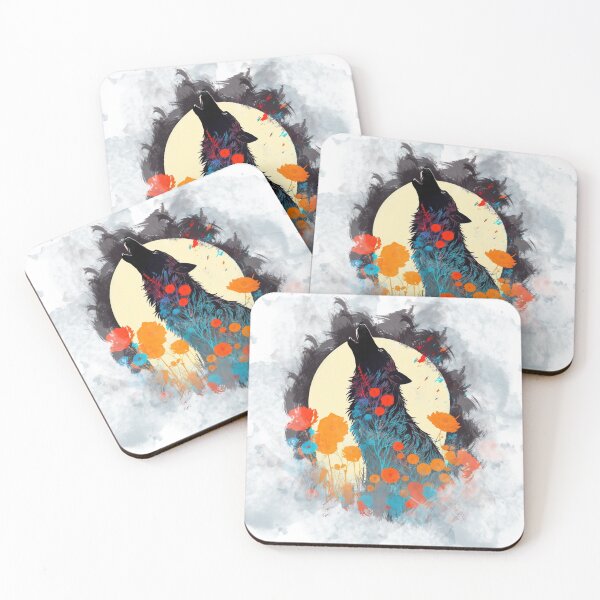 Item preview, Spring is Here - Colorful Wolf with Flowers #4 designed and sold by MindAsylum.