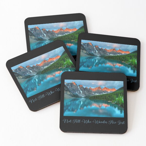 Item preview, "Not All Who Wander are Lost" - Lakeside Mountains Landscape Print. designed and sold by Hello-Parsnip.