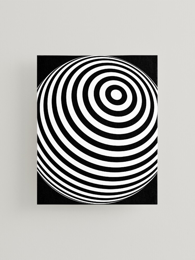 Optical Illusion Concentric Circles Mounted Print for Sale by hyproinc