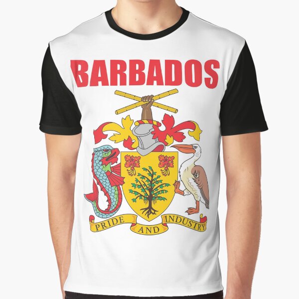 "BARBADOS COAT OF ARMS" Tshirt by IMPACTEES Redbubble