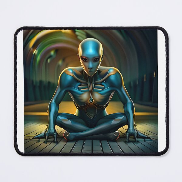 Item preview, Alien Meditation Blue designed and sold by stoicmoves.
