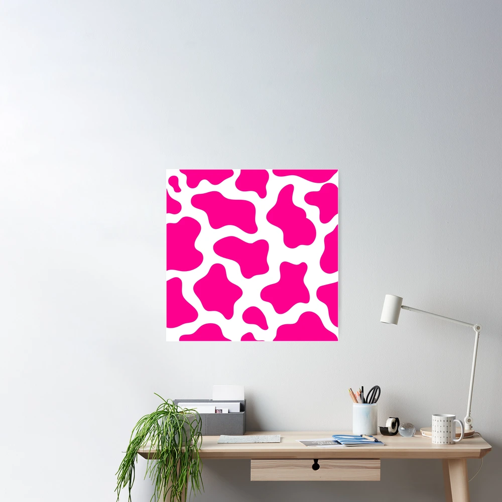 Cute Pink Cow Print Wrapping Paper by Aesthetic Wall Decor by SB