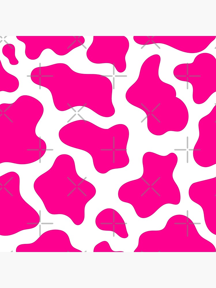 hot pink cow print cute | Poster