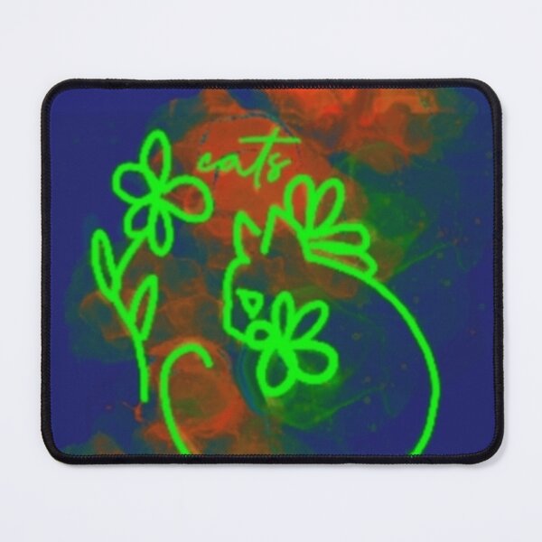 Item preview, Neon Glow Cat on Orchid Blue designed and sold by IvaRenee.