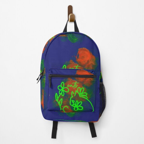 Item preview, Neon Glow Cat on Orchid Blue designed and sold by IvaRenee.