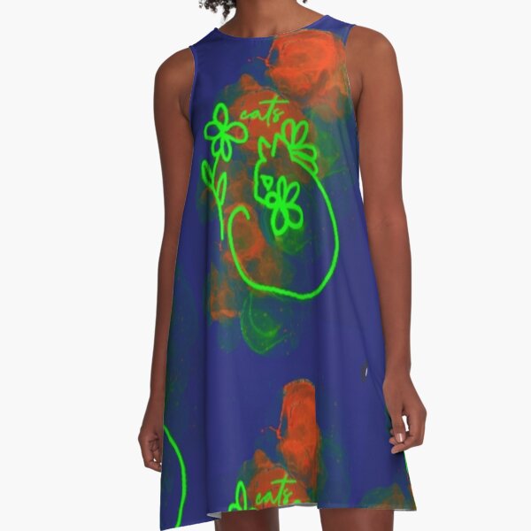 Neon Glow Worm Long Sleeve Dress