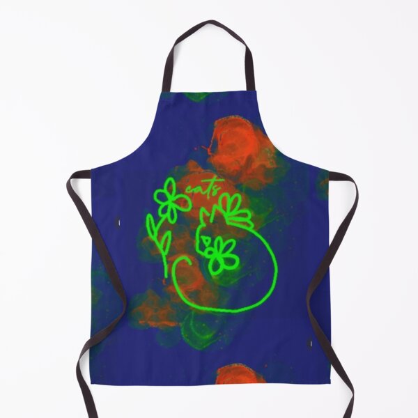 Item preview, Neon Glow Cat on Orchid Blue designed and sold by IvaRenee.