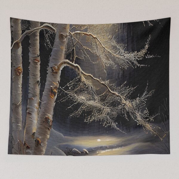 Item preview, Rime-iced Birch Tree in Winter Landscape designed and sold by Rocky Mountain Artistry.