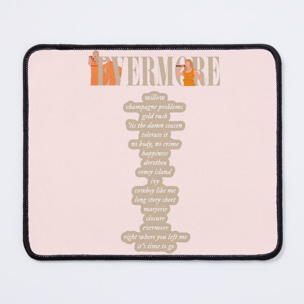 Item preview, Taylor Swift evermore track list eras tour art designed and sold by nerfie.