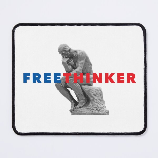 Item preview, FREETHINKER with Auguste Rodin "The Thinker" statue designed and sold by SouthAndSunny.