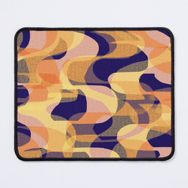 Item preview, Retro 70s Groovy Waves - Bold Golds + Dark Purple designed and sold by Michelebuttons.