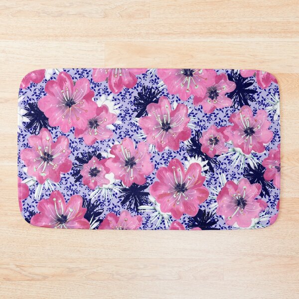 Item preview, Pink flowers and blue  designed and sold by ArtKseniia.